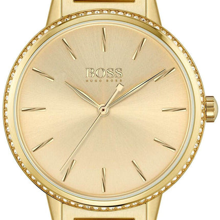 Hugo Boss Women's 1502541 Signature Gold-Tone Stainless Steel Watch