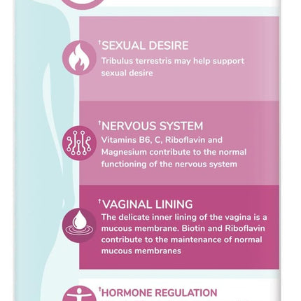 Health & Her Intimacy+ Multi-Nutrient Supplement for Women – Maca Root, Tribulus, Vegan (60 ct)