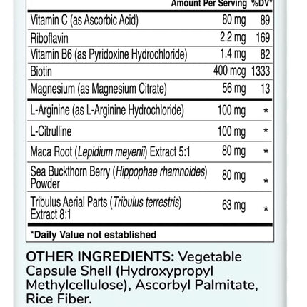 Health & Her Intimacy+ Multi-Nutrient Supplement for Women – Maca Root, Tribulus, Vegan (60 ct)