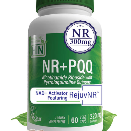 NAD+ Activator NR + PQQ - 300mg NR, 20mg PQQ | Pack of 60 | Non-GMO