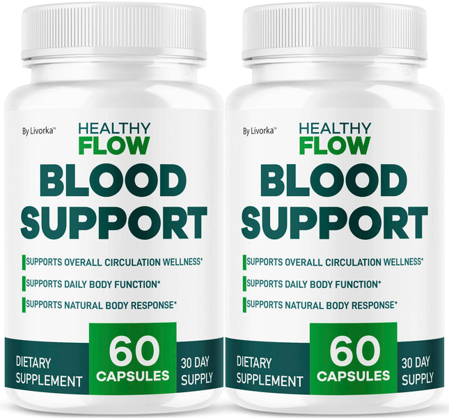 (2 Pack) Healthy Flow Blood Support – Premium Daily Capsules – 120 Count