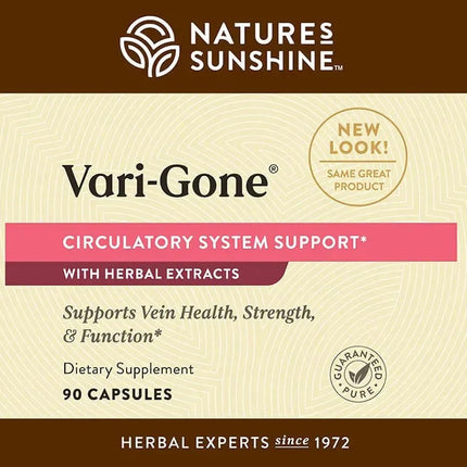 Nature's Sunshine Vari-Gone - 90 Capsules for Veins & Circulation