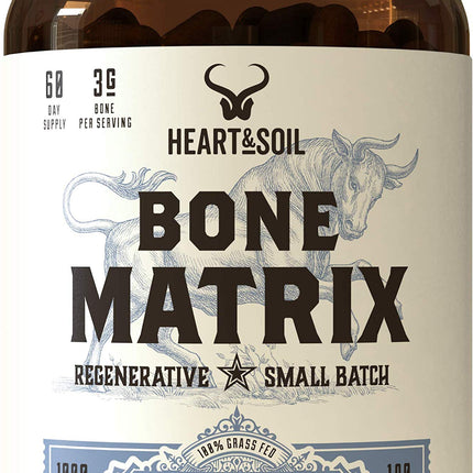 Heart & Soil Grass-Fed Bone Matrix — Joint Health & Flexibility (180 Capsules)