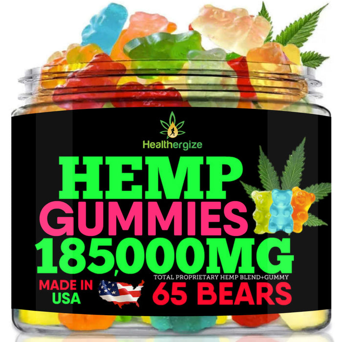 Hemp Gummies Bears Relax - Premium Hemp Oil Gummies | Made in USA | Sleep & Joint Support
