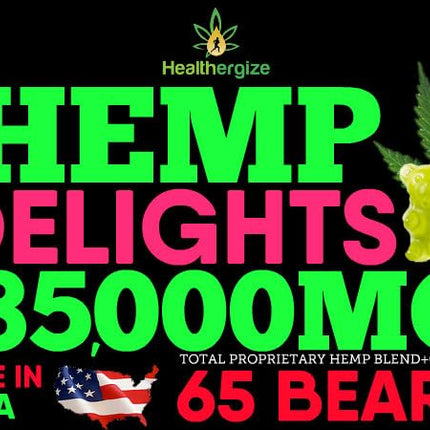 Hemp Gummies Bears Relax - Premium Hemp Oil Gummies | Made in USA | Sleep & Joint Support