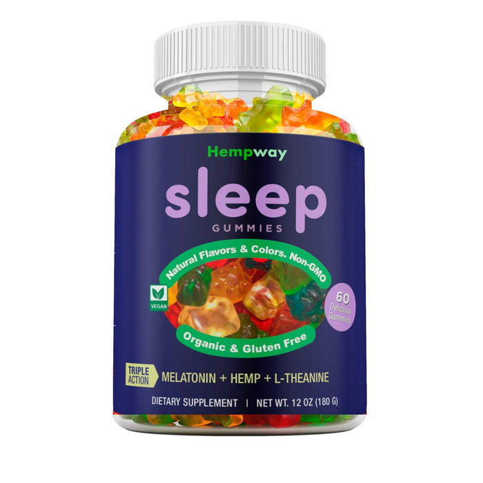 Hemp Sleep Gummies Triple Action - 5mg Melatonin, 200mg Hemp