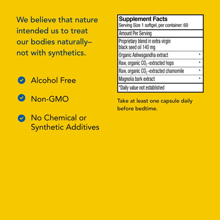 NORTH AMERICAN HERB & SPICE Herbal-zzZs - 60 Softgels - Melatonin Free, Non-Habit Forming | Ashwagandha & Chamomile | Non-GMO