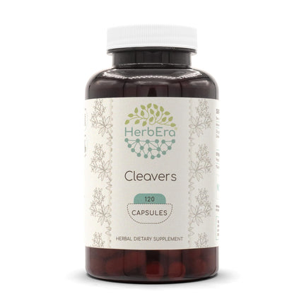 HerbEra Cleavers 120 Capsules – 400 mg Galium aparine Dried Herb