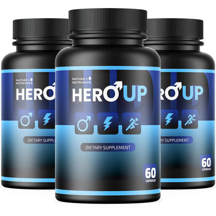 HeroUP by Nature’s NutriWave – Plant-Based Wellness, Non-GMO, Stimulant-Free | USA-Made 60 Capsules