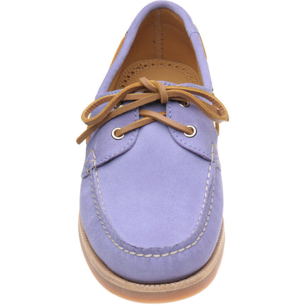 Herring Cordelia ladies rubber-soled deck shoes in lilac suede