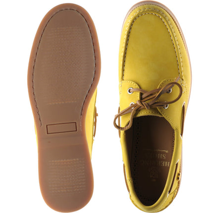 Herring Cordelia ladies rubber-soled deck shoes in yellow nubuck