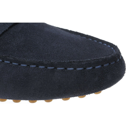Herring Louisa ladies rubber-soled driving moccasins in navy suede