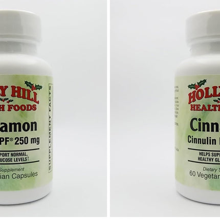 Holly Hill Health Foods Cinnamon Cinnulin PF 250 mg | 60 Veg Capsules (Pack of 2)