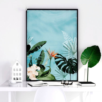 Home office art | set of 3 Tropical wall art prints