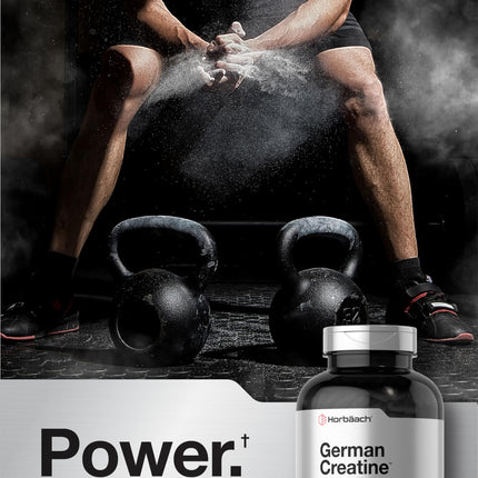 Horbaach German Creatine Monohydrate 5000mg | 250 Capsules | Non-GMO & Gluten Free