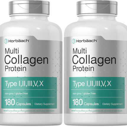 Horbäach Multi Collagen Protein 2000 mg | 180 Caps | Keto & Paleo