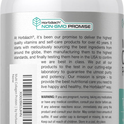 Horbäach Multi Collagen Protein 2000 mg | 180 Caps | Keto & Paleo