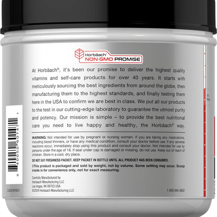 Horbäach Ultimate Joint Support Powder 1 lb – Glucosamine, Chondroitin, MSM & Turmeric | Non-GMO, Gluten Free