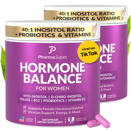 Hormone Balance for Women - PCOS & Menstrual Cycle Support | Myo-Inositol 40:1 Ratio