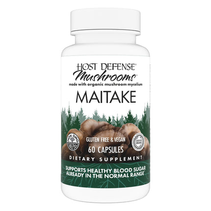 Host Defense Maitake Capsules – Immune & Cellular Health (60 Capsules, 30 Servings)