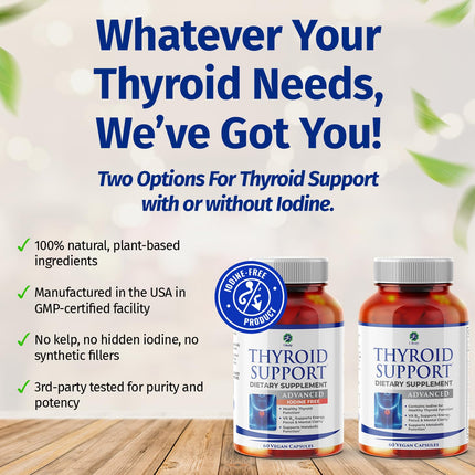 1 Body Thyroid Support Iodine-Free Supplement (60 Count) - Pack of 1