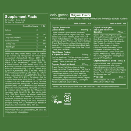 Huel Daily Greens Watermelon | 91 Vitamins & Probiotics | 30 Servings
