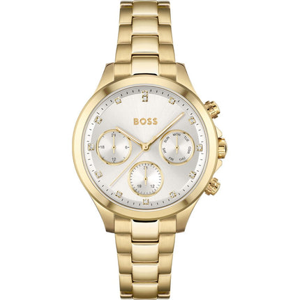 Hugo Boss Women's 1502628 Hera Gold-Tone Stainless Steel Watch with Crystal Accents