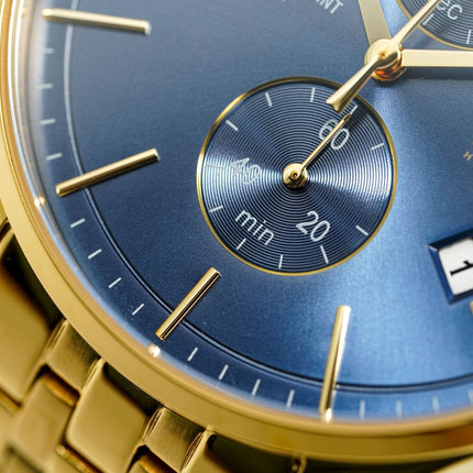 Hugo Boss Men's Watch Associate Yellow Gold Blue HB1513841