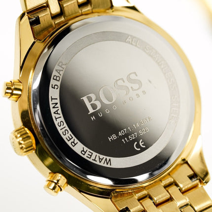 Hugo Boss Men's Watch Associate Yellow Gold Blue HB1513841