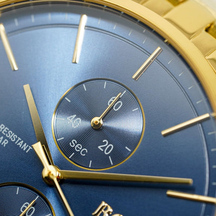 Hugo Boss Men's Watch Associate Yellow Gold Blue HB1513841