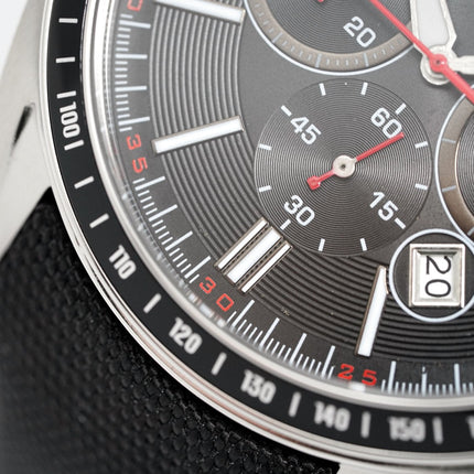 Hugo Boss Men's Watch Chronograph Black Driver Fabric Leather HB1513087