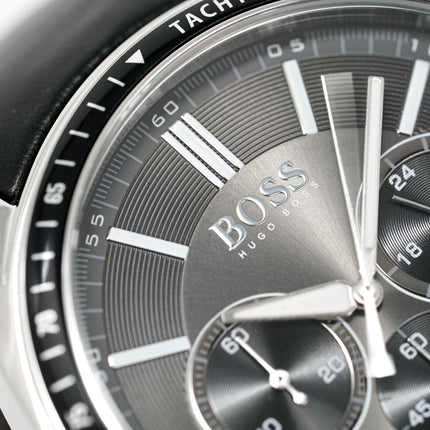 Hugo Boss Men's Watch Chronograph Black Driver Leather HB1513085