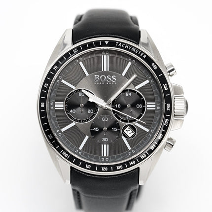 Hugo Boss Men's Watch Chronograph Black Driver Leather HB1513085