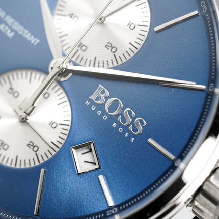 Hugo Boss Men's Watch Chronograph Blue Jet Leather HB1513283