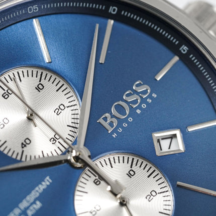 Hugo Boss Men's Watch Chronograph Blue Jet Leather HB1513283