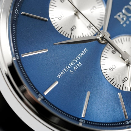 Hugo Boss Men's Watch Chronograph Blue Jet Leather HB1513283