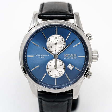 Hugo Boss Men's Watch Chronograph Blue Jet Leather HB1513283