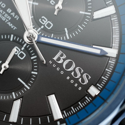 Hugo Boss Men's Watch Chronograph Globetrotter Blue PVD HB1513824