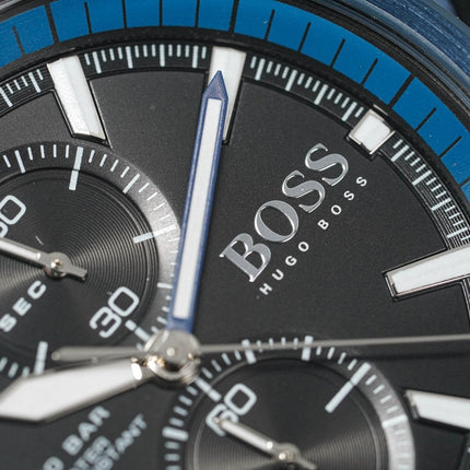 Hugo Boss Men's Watch Chronograph Globetrotter Blue PVD HB1513824