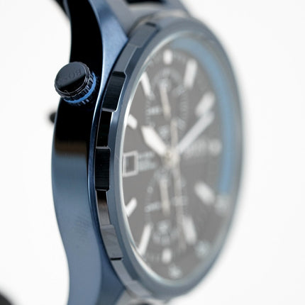 Hugo Boss Men's Watch Chronograph Globetrotter Blue PVD HB1513824