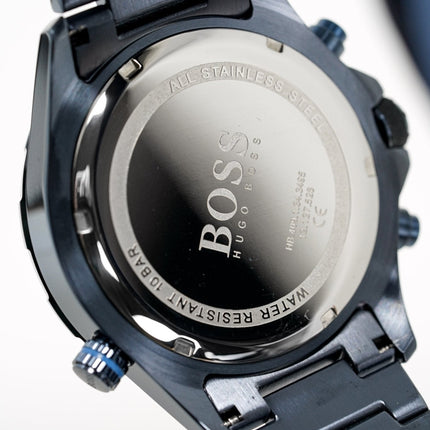 Hugo Boss Men's Watch Chronograph Globetrotter Blue PVD HB1513824