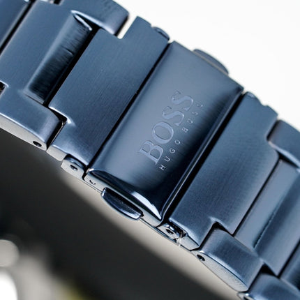 Hugo Boss Men's Watch Chronograph Globetrotter Blue PVD HB1513824