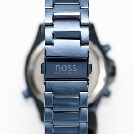 Hugo Boss Men's Watch Chronograph Globetrotter Blue PVD HB1513824