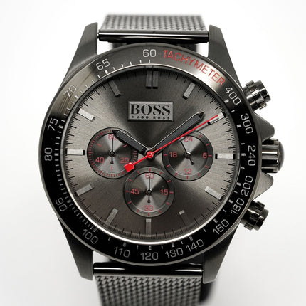 Hugo Boss Men's Watch Chronograph Ikon Grey Mesh HB1513443