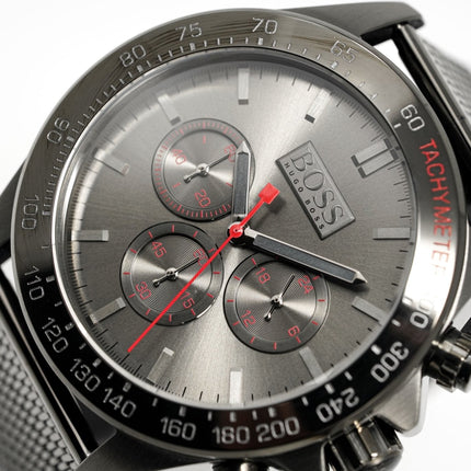 Hugo Boss Men's Watch Chronograph Ikon Grey Mesh HB1513443