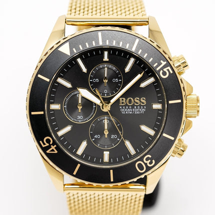 Hugo Boss Men's Watch Chronograph Ocean Edition Gold HB1513703