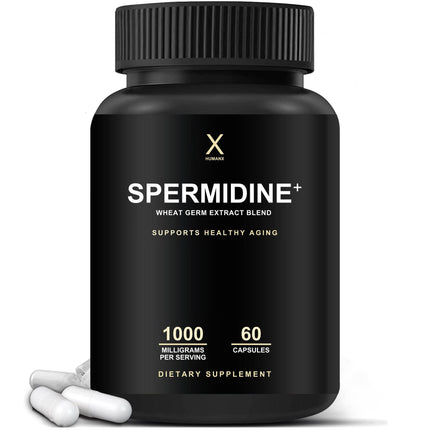 HUMANX Spermidine+ (USA Third Party Tested) – Spermidine-Rich Wheat Germ Extract + Zinc for Healthy Aging