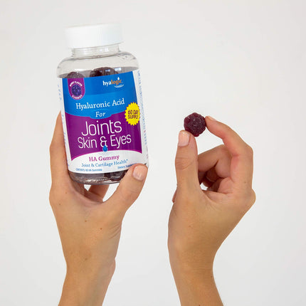 Hyalogic Hyaluronic Acid Gummies – Mixed Berry | Gluten-Free HA for Joints, Skin & Eyes