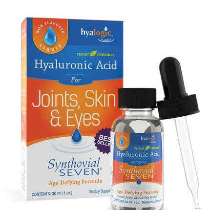 Hyalogic Synthovial Seven Hyaluronic Acid Liquid – Vegan Joint Support – 1 oz
