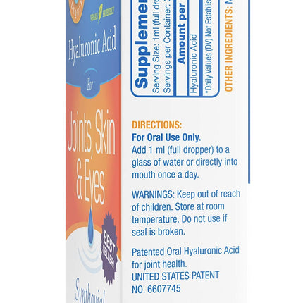 Hyalogic Synthovial Seven Hyaluronic Acid Liquid – Vegan Joint Support – 1 oz